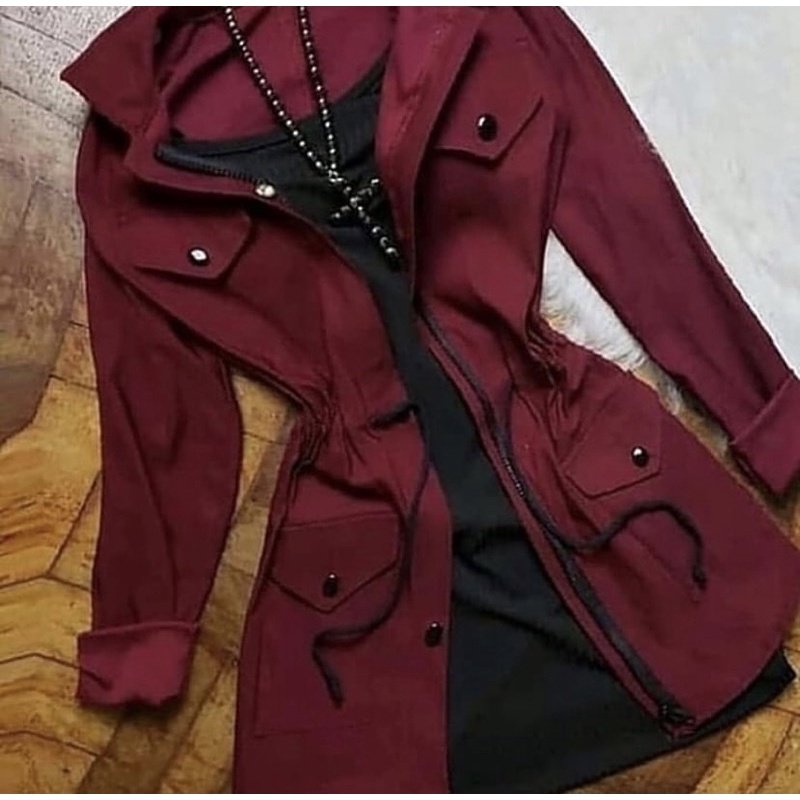 Parka Sobretudo em Bengaline Jaqueta Feminina