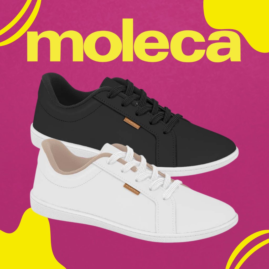 Tênis Sapato Moleca Casual Feminino Dia a Dia Trabalho Macio Leve Confortável
