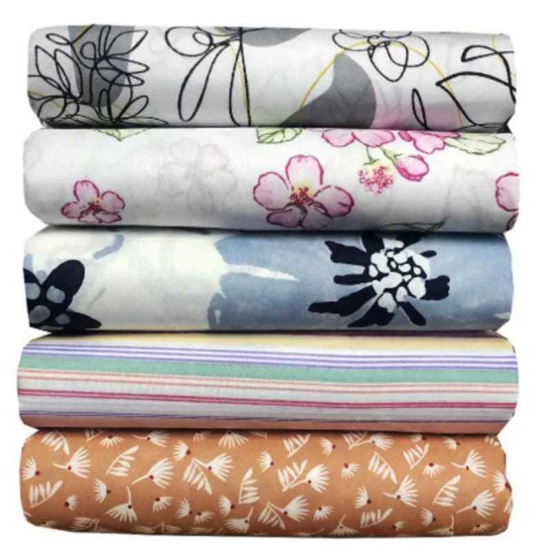 Kit 5 Lençol Casal Estampado com Elástico Avulso Pacote Com 5 Lençóis