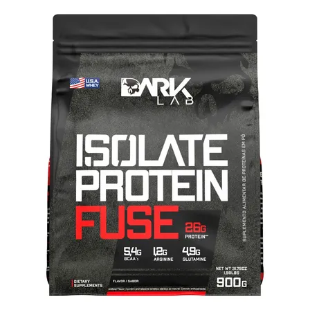 Whey Isolate Protein Fuse Refil 900g Dark Lab - Mp Importad Sabor Brownie