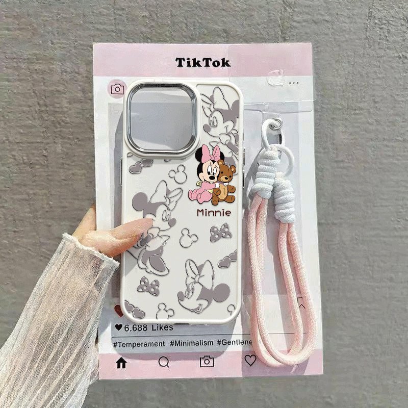 Capinha Capa Para IPHONE XR XS MAX 11 12 13 14 15 16 17 PRO MAX 16 PLUS Mickey e Minnie da DisneyMickey e Minnie Disney