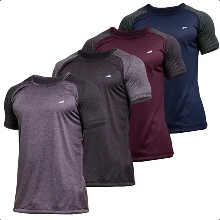 4 Camisetas Masculina Dry Fit Premium Camisa Academia Kit