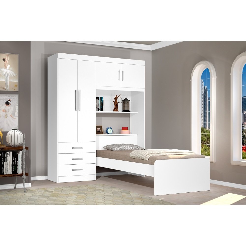 Guarda Roupa com cama Cancun 4 portas