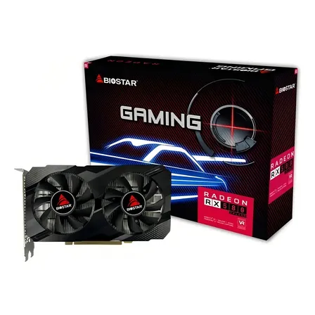 Placa De Vídeo Biostar Amd Radeon Rx 580 8gb Gddr5 256 Bit Gamer Va5815rf82